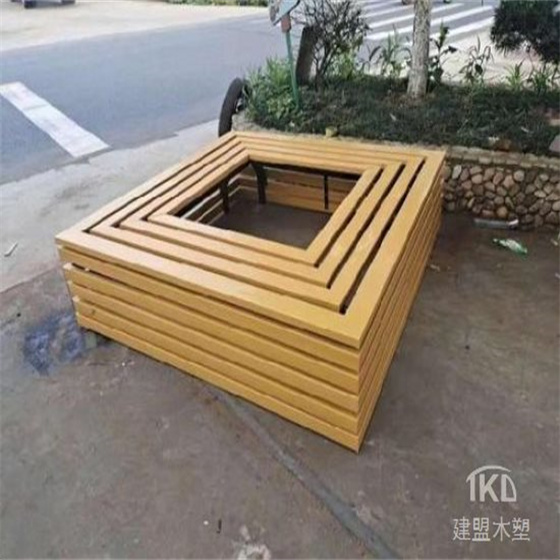 北京塑木树池坐凳